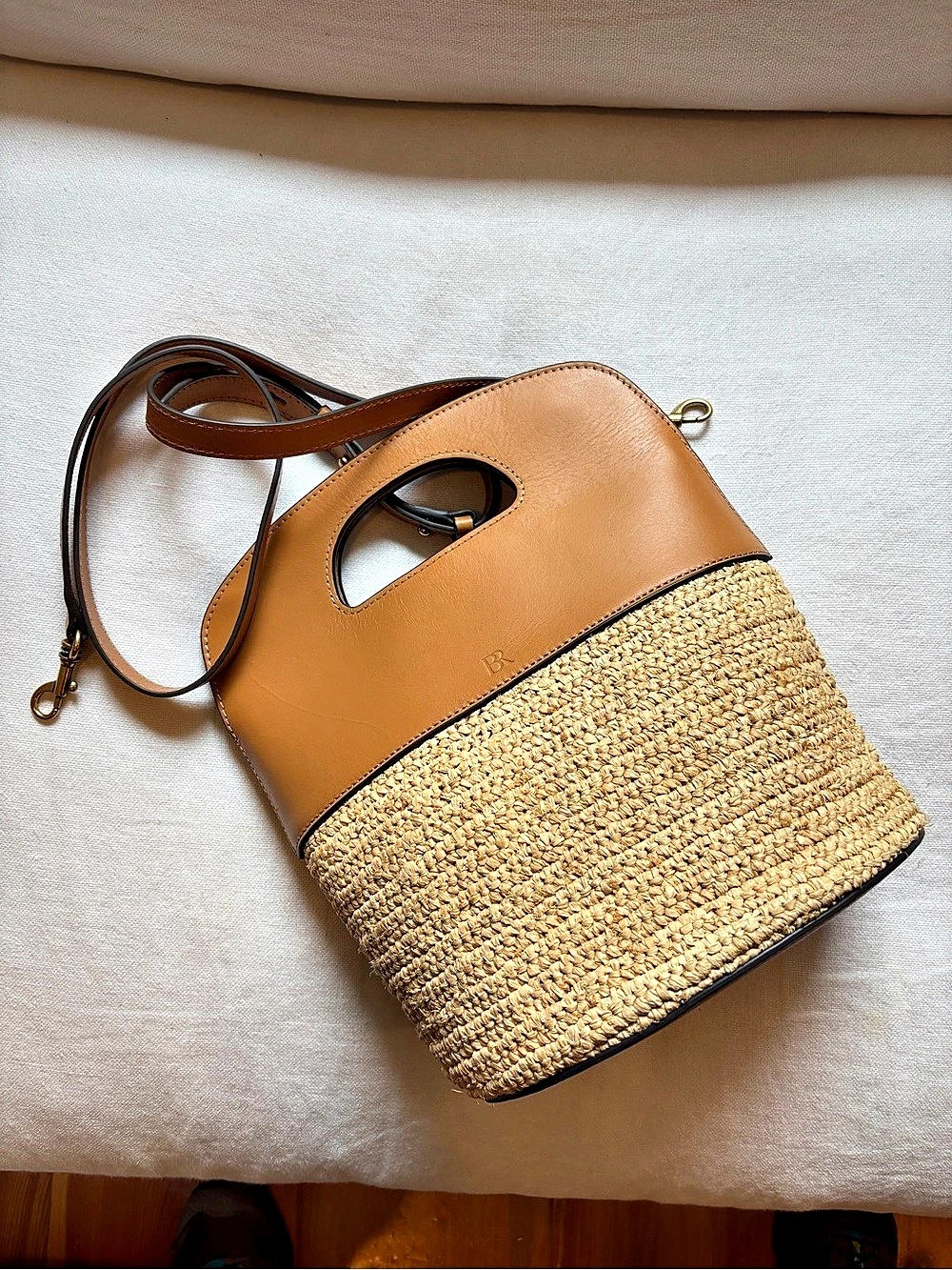Woven Bucket Shoulder Bag